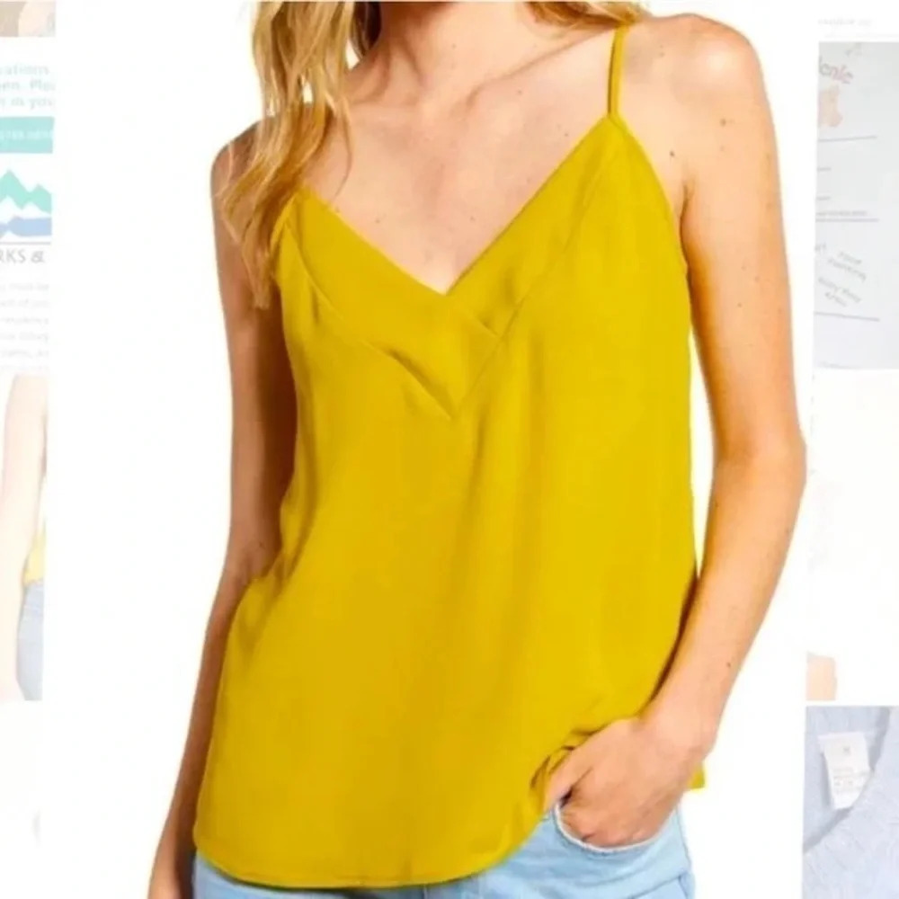 Chelsea 28 Yellow Spaghetti Strap Crossover Camisole Size XS